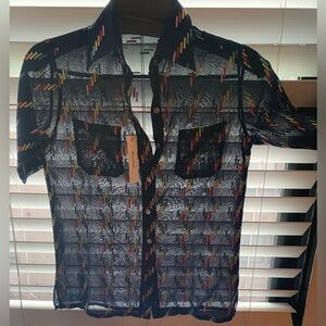 Gerulan Ginza Linen Bahama Shirt Sz M Vintage